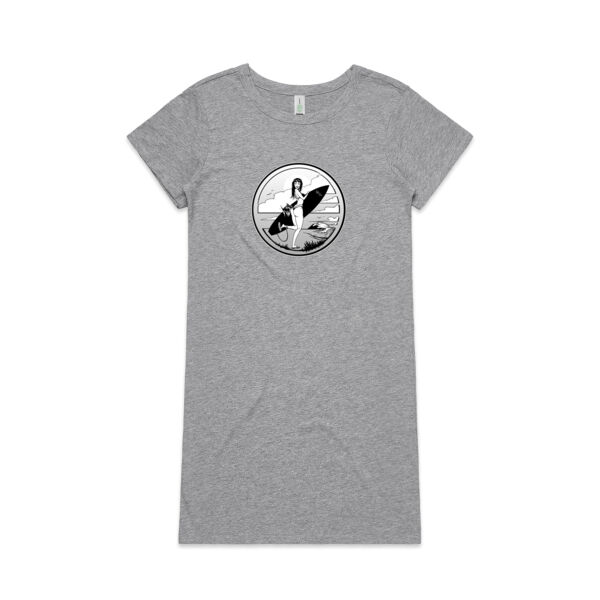 FISHBITES Black'n White - Womens Mika Organic Short Sleeved Dress Thumbnail