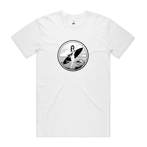 FISHBITES Black'n White - Mens Staple Organic Tee Thumbnail