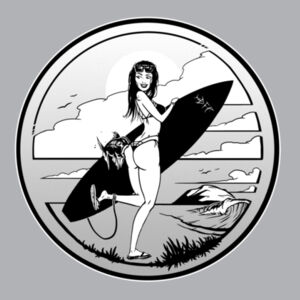FISHBITES Black'n White - Womens Yes Racerback Singlet Design
