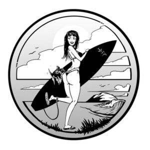 FISHBITES Black'n White - Womens Mali Tee Design